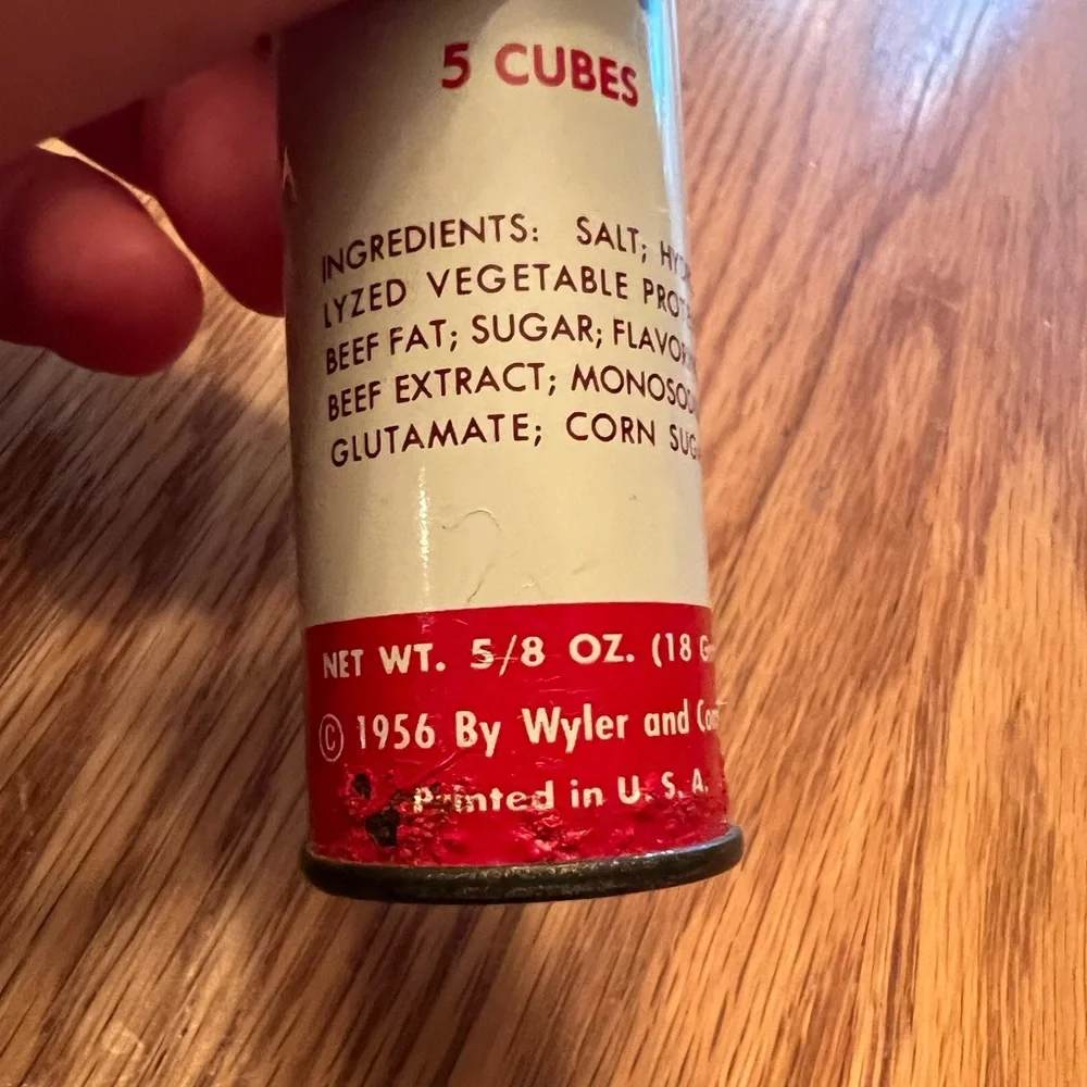 Vintage Wyler's Beef Bouillon Cubes Container